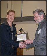 Peter de Lange receiving the Individual Award.
