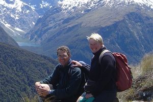 Chris and Brian Rance, Key Summit, Fiordland. Photo: Alan Mark